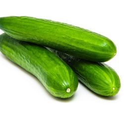 Three,Greenhouse,Green,,Smooth,Cucumbers,On,A,White,Background,In